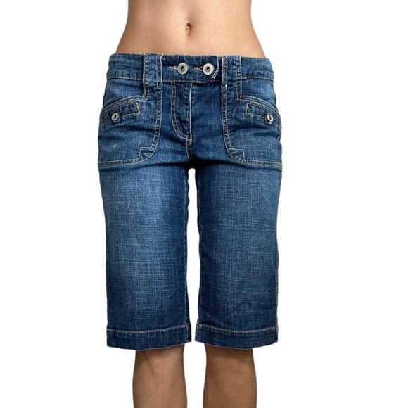 Vintage y2k Smart Set Jean - Denim Bermuda Shorts - Size 29 - Picture 2 of 9